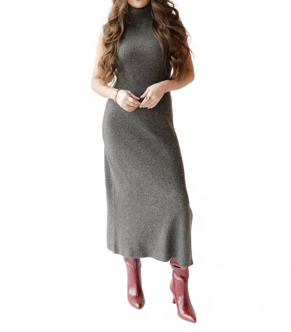NEW ASTR roxanna sweater dress in charcoal